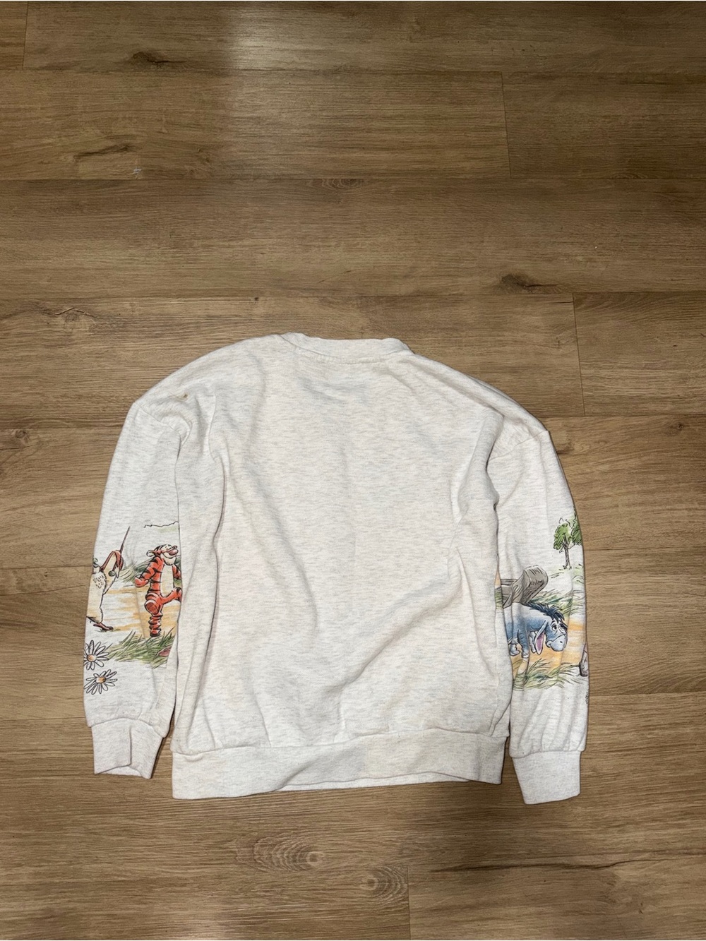 Disney Light Gray Crewneck Sweatshirt with Colorful Winnie the Pooh Characters - Picture 2 of 3